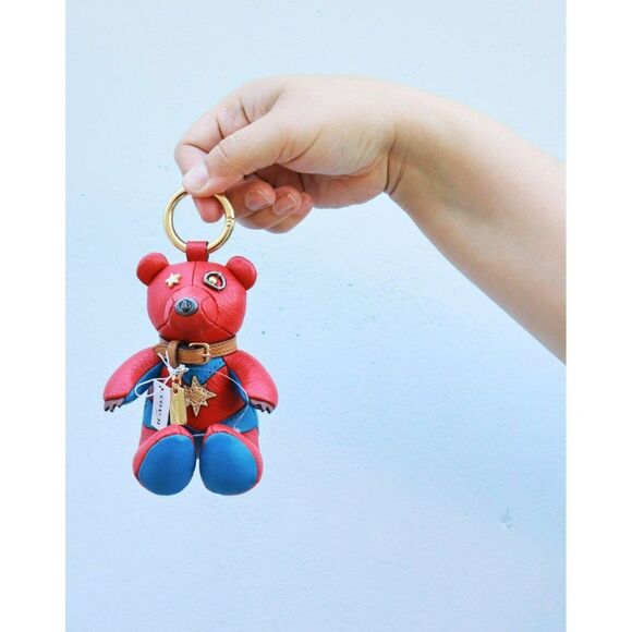 NWT Coach Marvel Capitan America Plush keychain Bag Charm - Picture 3 of 7